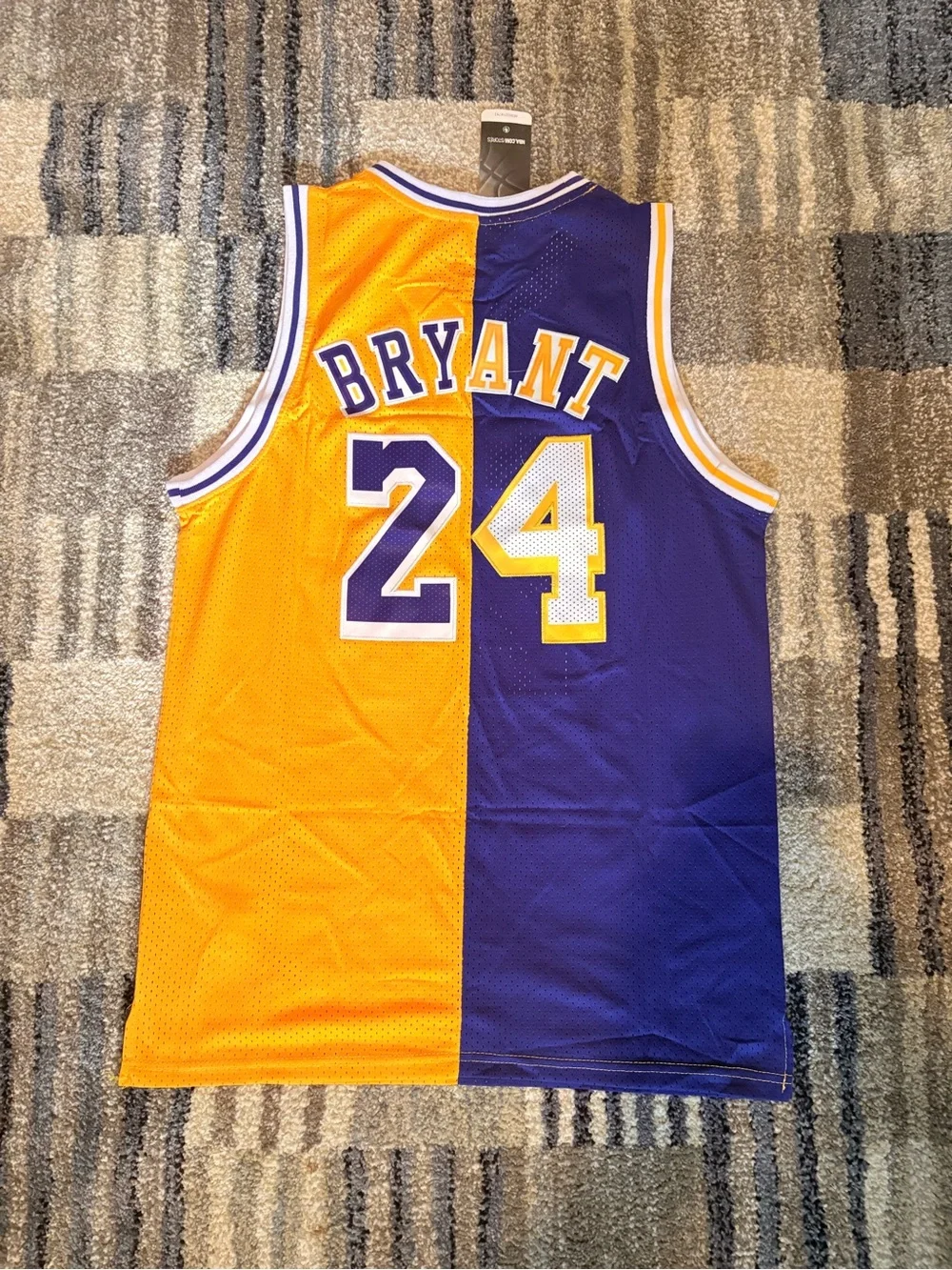 Mitchell & Ness Lakers Split Purple/Gold #24 Jersey